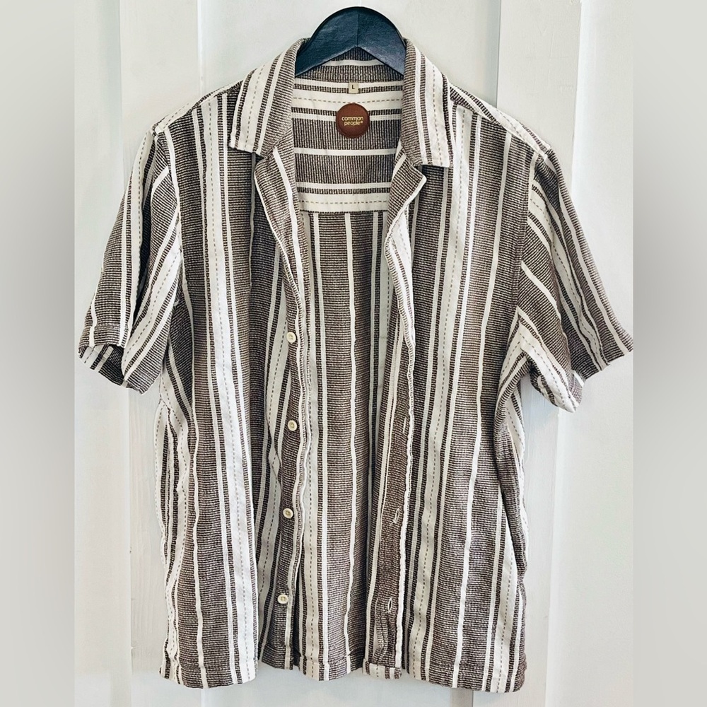 COMMON PEOPLE | Harris Linen Blend Shirt | Size Large